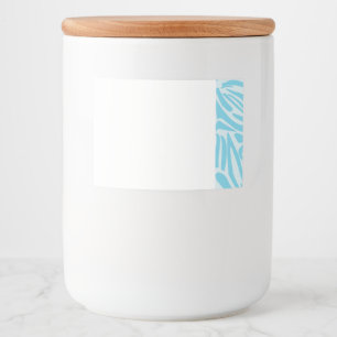 Blue Zebra Pattern Food Label