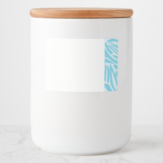 Blue Zebra Pattern Food Label (Front)