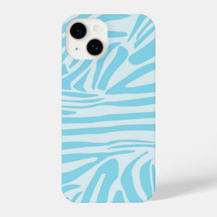 Blue Zebra Pattern iPhone 14 Case
