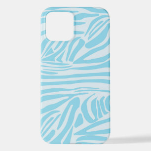 Blue Zebra Pattern iPhone 12 Case