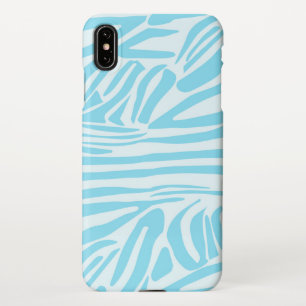 Blue Zebra Pattern iPhone XS Max Case