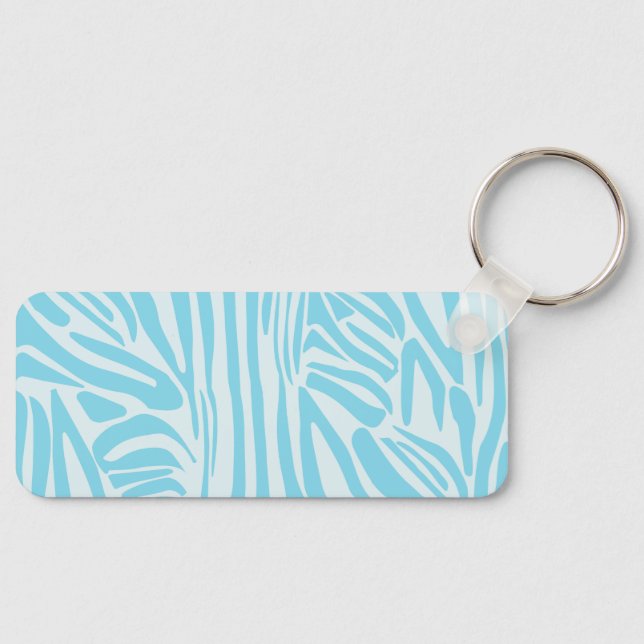 Blue Zebra Pattern Keychain (Front)