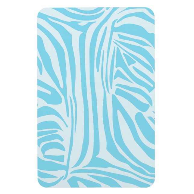 Blue Zebra Pattern Magnet (Vertical)