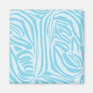 Blue Zebra Pattern Magnet