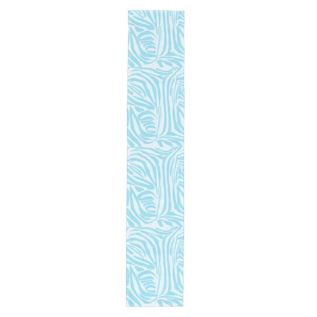 Blue Zebra Pattern Medium Table Runner (Front)