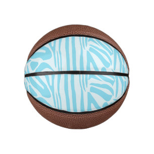 Blue Zebra Pattern Mini Basketball
