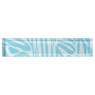 Blue Zebra Pattern Nameplate