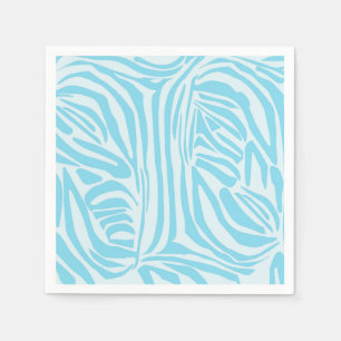 Blue Zebra Pattern Napkin