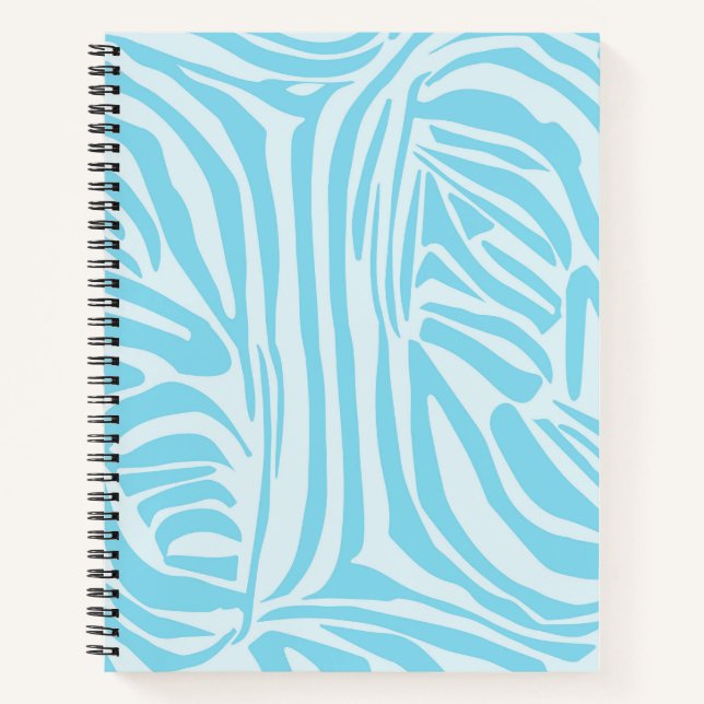 Blue Zebra Pattern Notebook (Front)