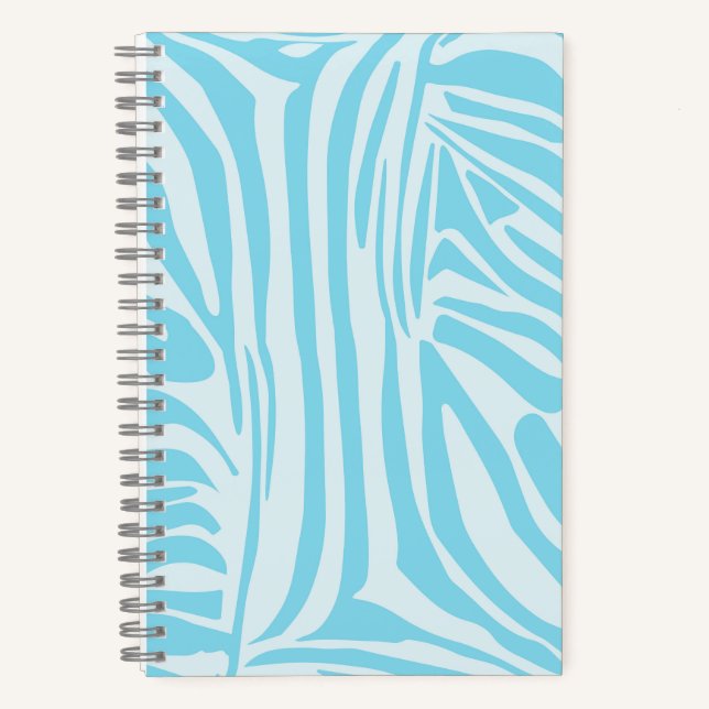Blue Zebra Pattern Notebook (Front)