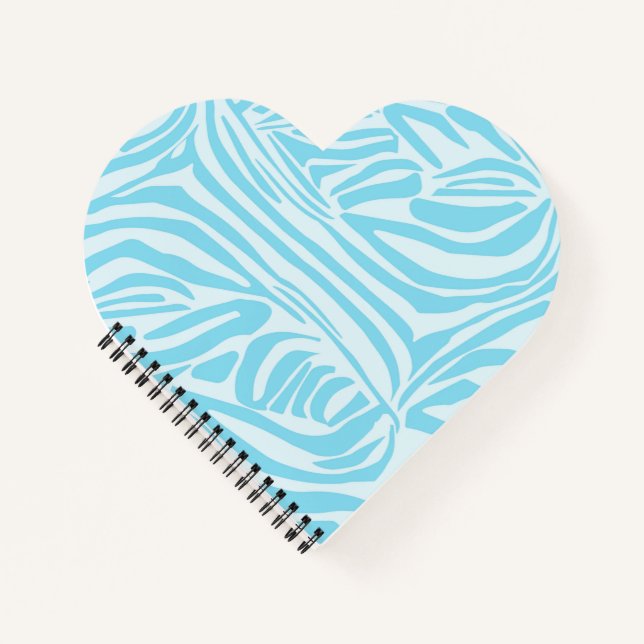 Blue Zebra Pattern Notebook (Front)