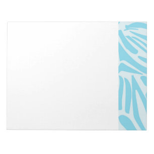 Blue Zebra Pattern Notepad