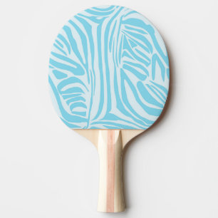 Blue Zebra Pattern Ping Pong Paddle