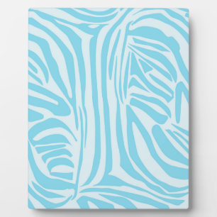 Blue Zebra Pattern Plaque