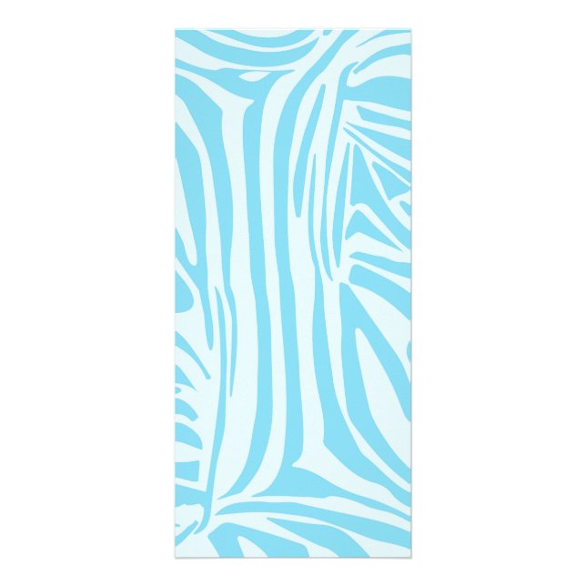 Blue Zebra Pattern Rack Card (Front)