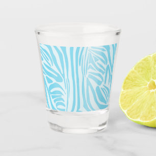 Blue Zebra Pattern Shot Glass