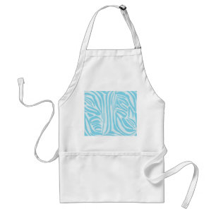 Blue Zebra Pattern Standard Apron