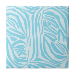 Blue Zebra Pattern Tile