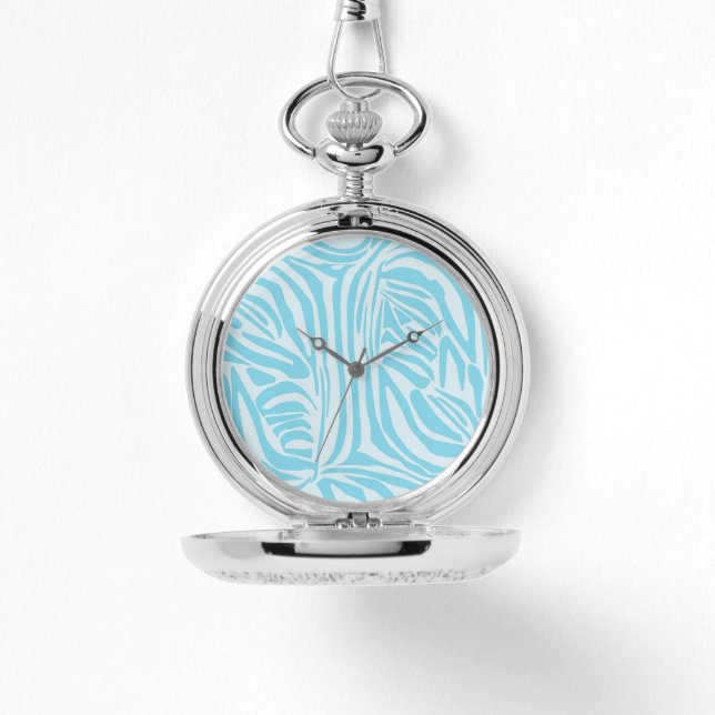 Blue Zebra Pattern Watch (Front)