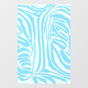 Blue Zebra Pattern Window Cling