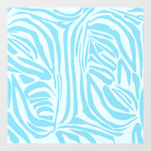 Blue Zebra Pattern Window Cling