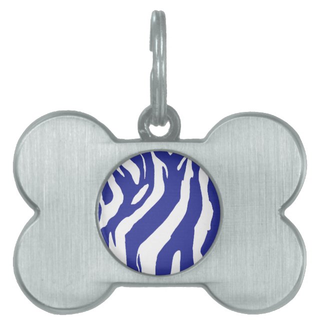 Blue Zebra Pet ID Tag (Front)