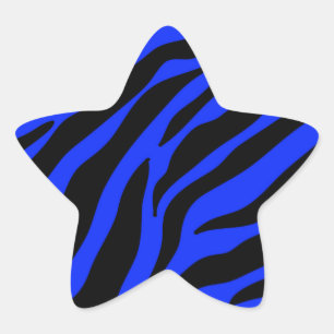 blue zebra star sticker