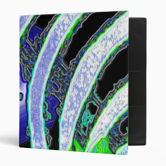 Blue Zebra Stripe Abstract Binder