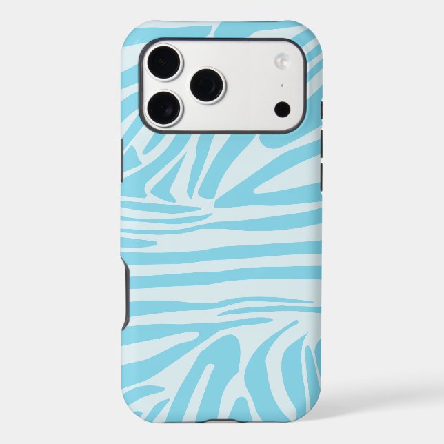 Blue Zebra Stripe Pattern (Back)