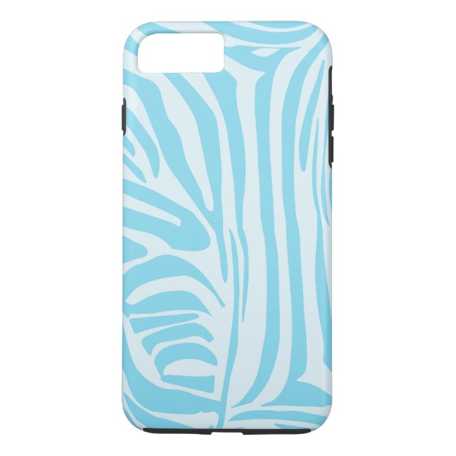 Blue Zebra Stripe Pattern Case-Mate iPhone Case (Back)