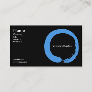 Blue Zen Circle Business Card