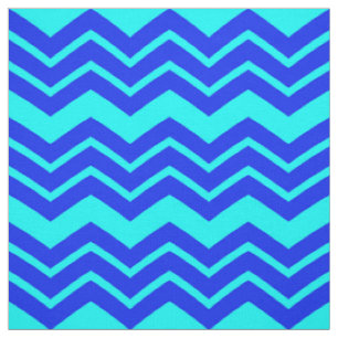 Blue Zig Zag Chevron Pattern Design Fabric