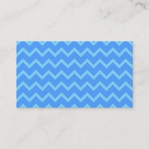 Blue Zig Zag Pattern. Business Card