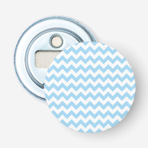 Blue Zigzag, Blue Chevron, Geometric Pattern Bottle Opener