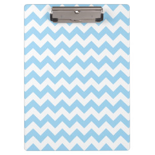 Blue Zigzag, Blue Chevron, Geometric Pattern Clipboard