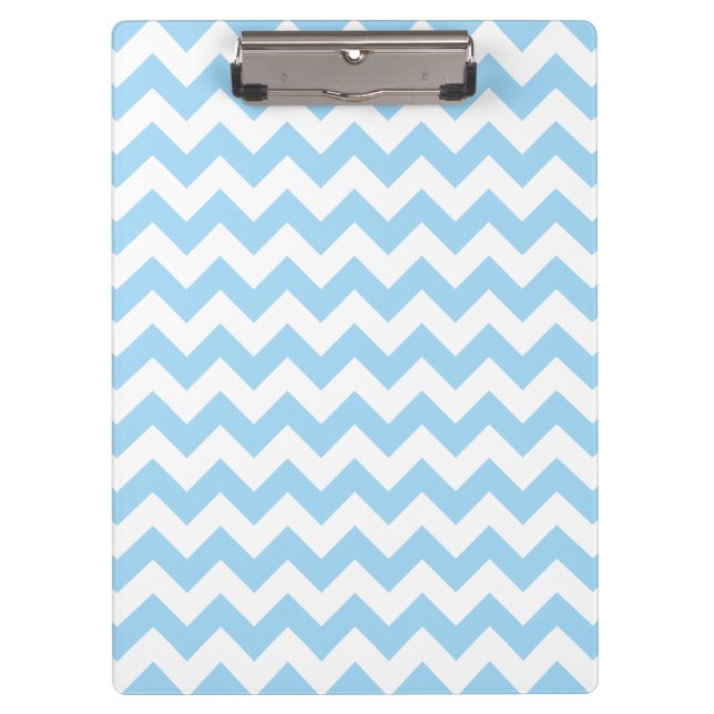 Blue Zigzag, Blue Chevron, Geometric Pattern Clipboard (Front)