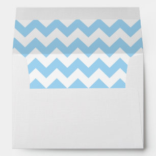 Blue Zigzag, Blue Chevron, Geometric Pattern Envelope