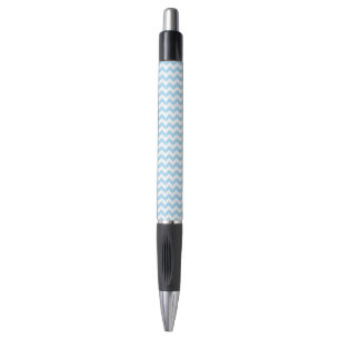 Blue Zigzag, Blue Chevron, Geometric Pattern Pen