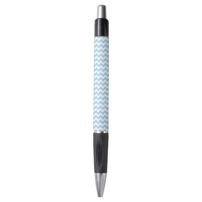 Blue Zigzag, Blue Chevron, Geometric Pattern Pen (Front Vertical)