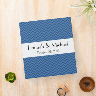 Blue Zigzag, Blue Chevron, Zigzag Pattern, Wedding Binder