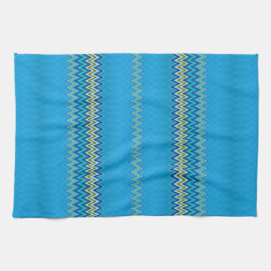 Blue Zigzag Kitchen Towel