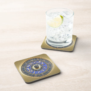 Blue Zodiac Wheel Coaster