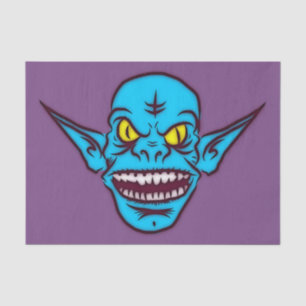 blue zombie troll demon tissue paper