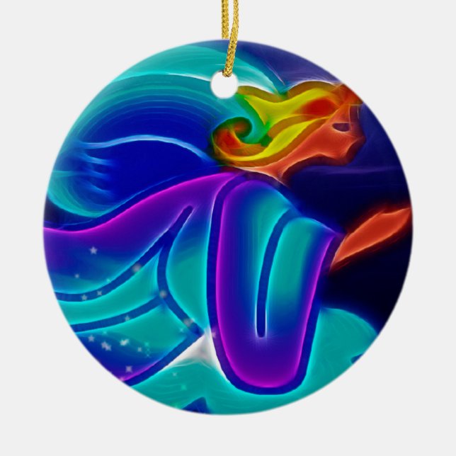 BlueAngel Ceramic Ornament (Front)