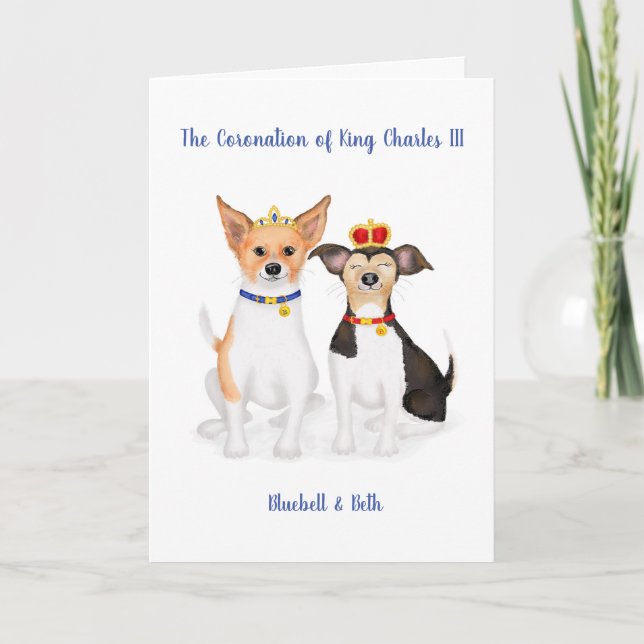 Bluebell & Beth Jack Russells Carte de couronnemen (Devant)
