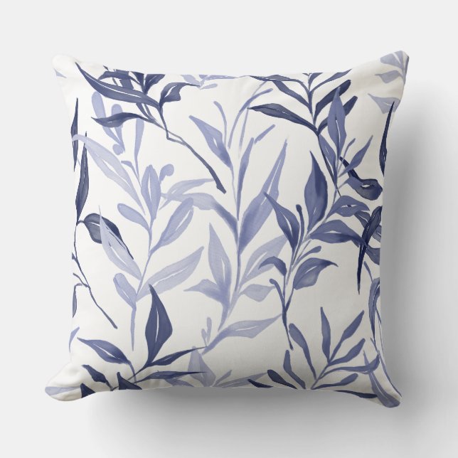 Bluebell Bliss Throw Pillow (Front)