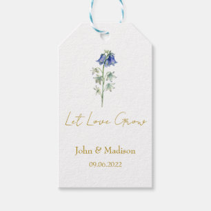 Bluebell   Let love grow wedding seed  Gift Tags