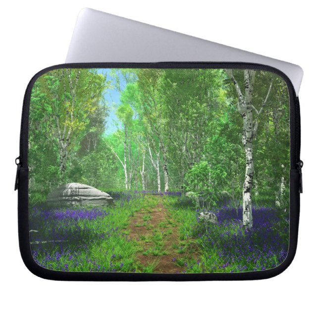 Bluebell Light Laptop Sleeve (Front)