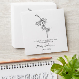 Bluebell Memorial Funeral Seed Envelope