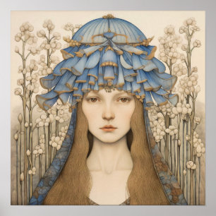 Bluebell Portrait Art Print